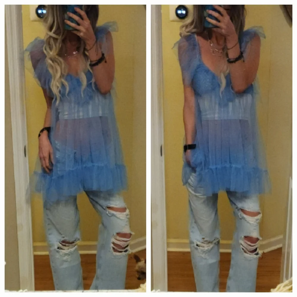 Free People sheer gauzy